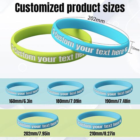 Custom rubber bracelets 50-1000PCS Bulk Personalized Silicone Wristbands for Events. customized Wristbands with Holiday gifts,promotions,Events,Support, Fundraisers, Awareness in Saudi Arabia