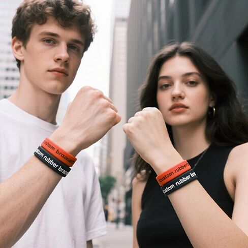 Custom rubber bracelets 50-1000PCS Bulk Personalized Silicone Wristbands for Events. customized Wristbands with Holiday gifts,promotions,Events,Support, Fundraisers, Awareness in Saudi Arabia