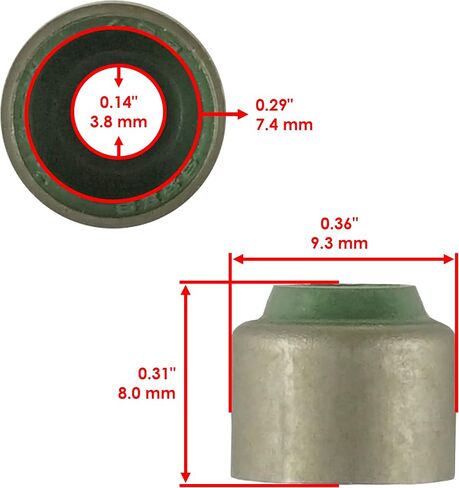 Caltric Valve Stem Seal Compatible with Yamaha FZS1 2015 4SV-12119-00-00 4TV-12119-00-00 in Saudi Arabia