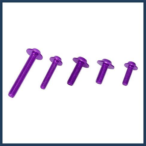 195pcs Universal Motorcycle Fairing Body Bolts Fastener Clips Screws Nuts Purple & Black for Kawasaki for Suzuki for Honda for Yamaha for BMW Stylish Design in Saudi Arabia