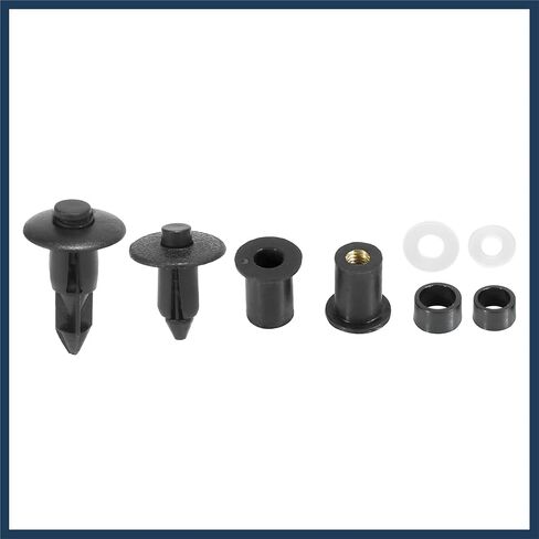 195pcs Universal Motorcycle Fairing Body Bolts Fastener Clips Screws Nuts Purple & Black for Kawasaki for Suzuki for Honda for Yamaha for BMW Stylish Design in Saudi Arabia