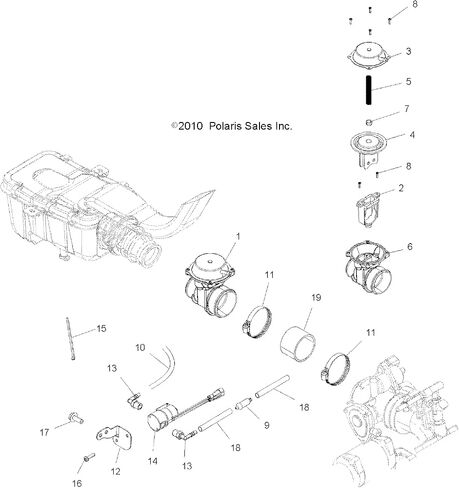 Polaris 3131443 Diaphragm Sportsman PTV HO 500 X2 6X6 2003-2014 in Saudi Arabia
