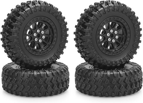 إطارات مطاطية 1/12 RC، إطارات وعجلات سيارة Daitoku RC لـ 1/12 WPL B14 B24 C14 C24 MN D90 D91 D96 D99 - الطراز C (أسود) in Saudi Arabia
