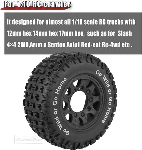 RC Wheels and Tires w/12mm 14mm 17mm Hex Short Course Tire for 1/10 Scale Car Arrm a Senton,Axia1,Slash 2WD Slash 4×4 4WD,Red cat,Rc 4wd,1/10 Truck Tires Rubber Tyres Plastic Wheel,Green in Saudi Arabia