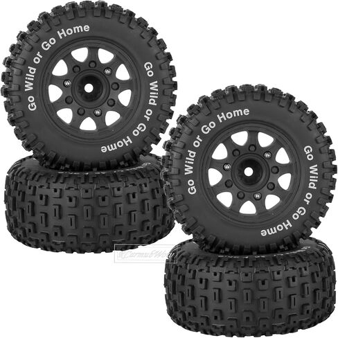 RC Wheels and Tires w/12mm 14mm 17mm Hex Short Course Tire for 1/10 Scale Car Arrm a Senton,Axia1,Slash 2WD Slash 4×4 4WD,Red cat,Rc 4wd,1/10 Truck Tires Rubber Tyres Plastic Wheel,Green in Saudi Arabia