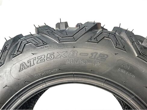 مجموعة Towallmark مكونة من 2 إطارات 25x10-12 6PR ATV/UTV لجميع التضاريس، إطارات الطين الخفيفة للطين والممرات والرمل والحصى والشوارع، مقاومة للأحمال العالية والثقب in Kuwait