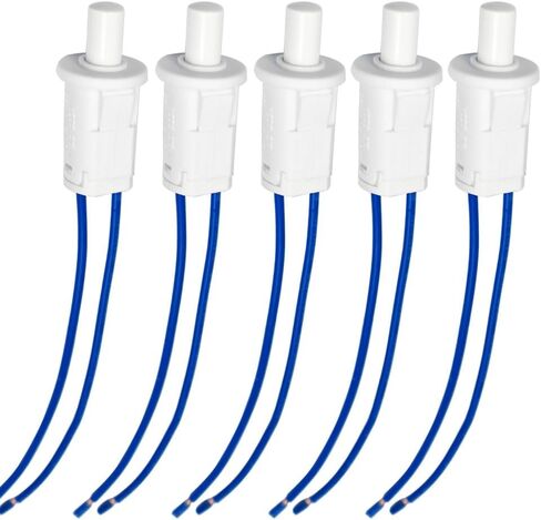 5pcs Door Light Switch 10mm AC250V 0.5A/AC125V 1A Normally Closed Momentary Fridge Light Press Button Switch in Saudi Arabia