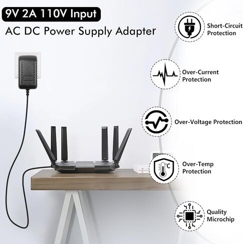 DMX Console Accessories 9V DC Power Adapter, 9V Guitar Pedal Power Supply, 9 Volt 500mA Charger Cord for Piano Keyboard, Guitar Effects Pedals Adapter Center Positive. in Kuwait