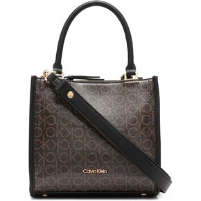 Calvin Klein Sophia Triple Compartment Crossbody, Black/Stone Multi in Kuwait