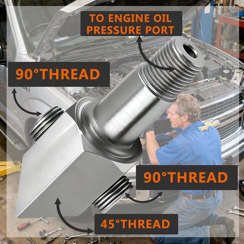 Oil Pressure Sensor Thread Adapter, 1/8-27 NPT Port Plugs for Chevy/GM Small Block 305 350 Engines in Kuwait