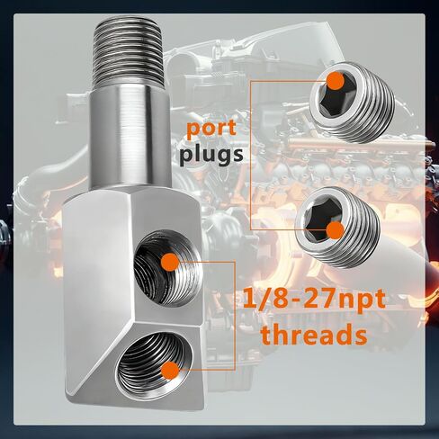 Oil Pressure Sensor Thread Adapter, 1/8-27 NPT Port Plugs for Chevy/GM Small Block 305 350 Engines in Kuwait