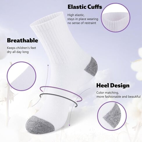 20 Pairs Cotton Crew Socks for Women Socks Women Size 5-9/9-11, Breathable Thin Athletic Socks In Bulk in Saudi Arabia