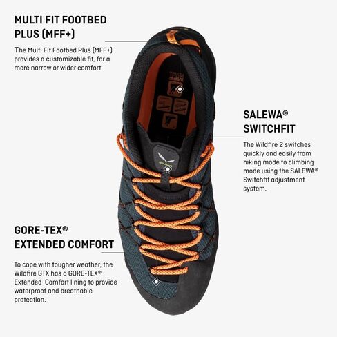 Salewa Men's Wildfire 2 GTX Approach Shoes | Waterproof, Trail Shoes for Hiking & Trekking in Kuwait