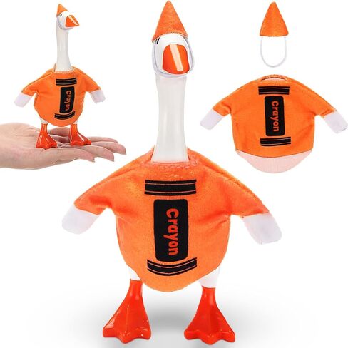 زي مكتب صغير من Crayon مقاس 7 بوصات، قميص تلوين أوزة مكتبي ومجموعة قبعات جنوم مخروطية مضحكة لتمثال أوزة سطح المكتب مقاس 7 بوصات لتزيين المنزل والهالوين (وردي) in Kuwait