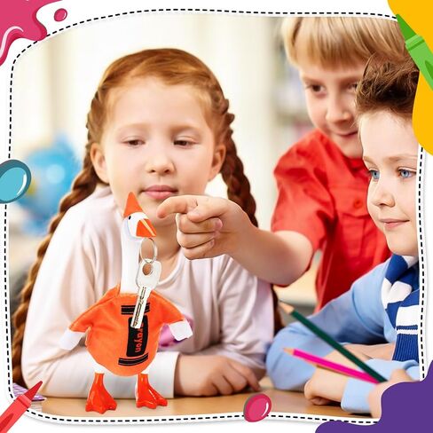 زي مكتب صغير من Crayon مقاس 7 بوصات، قميص تلوين أوزة مكتبي ومجموعة قبعات جنوم مخروطية مضحكة لتمثال أوزة سطح المكتب مقاس 7 بوصات لتزيين المنزل والهالوين (وردي) in Kuwait