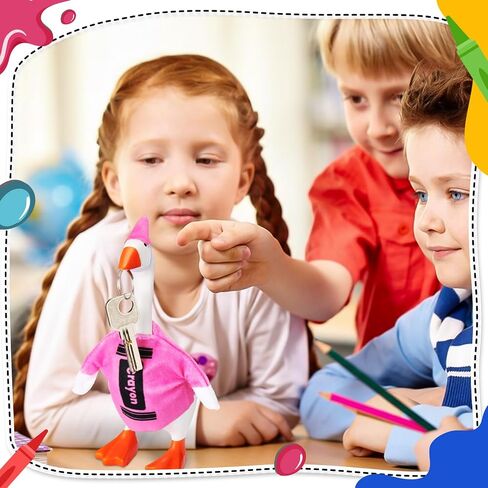 زي مكتب صغير من Crayon مقاس 7 بوصات، قميص تلوين أوزة مكتبي ومجموعة قبعات جنوم مخروطية مضحكة لتمثال أوزة سطح المكتب مقاس 7 بوصات لتزيين المنزل والهالوين (وردي) in Kuwait