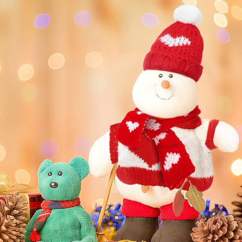 Geyoga 12 Pcs Christmas Doll Clothes Bear Stuffed Animals Clothing Accessories Mini Christmas Doll Costume Outfit Include Mini Knit Hats Scarves and Sweater for Plush Toy Clothes Plush Dolls Gifts in Saudi Arabia