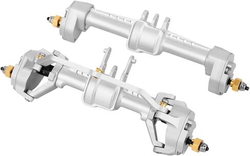 Aluminum Alloy TRX-4M Complete Front Rear Portal Axles with Steel Gears for 1/18 RC Crawler TRX4M Stock Upgrade Parts (Silver) in Saudi Arabia