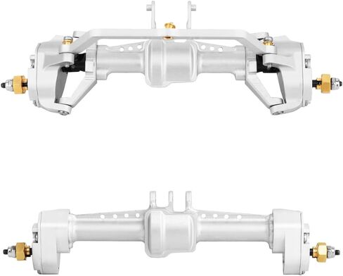 Aluminum Alloy TRX-4M Complete Front Rear Portal Axles with Steel Gears for 1/18 RC Crawler TRX4M Stock Upgrade Parts (Silver) in Saudi Arabia