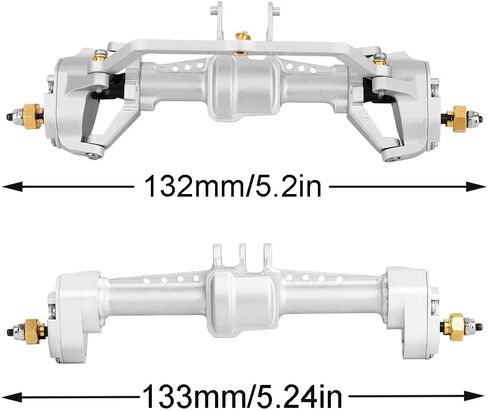 Aluminum Alloy TRX-4M Complete Front Rear Portal Axles with Steel Gears for 1/18 RC Crawler TRX4M Stock Upgrade Parts (Silver) in Saudi Arabia