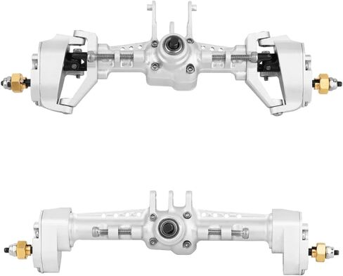 Aluminum Alloy TRX-4M Complete Front Rear Portal Axles with Steel Gears for 1/18 RC Crawler TRX4M Stock Upgrade Parts (Silver) in Saudi Arabia