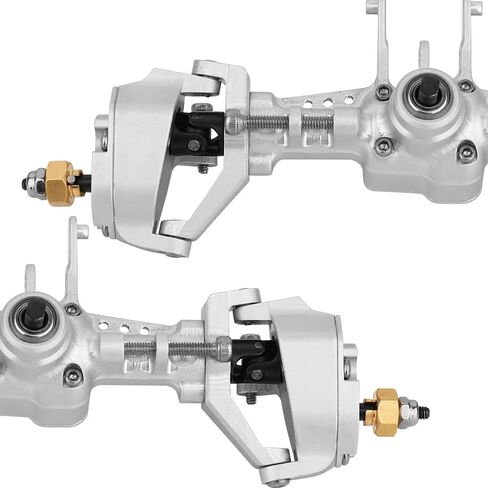 Aluminum Alloy TRX-4M Complete Front Rear Portal Axles with Steel Gears for 1/18 RC Crawler TRX4M Stock Upgrade Parts (Silver) in Saudi Arabia