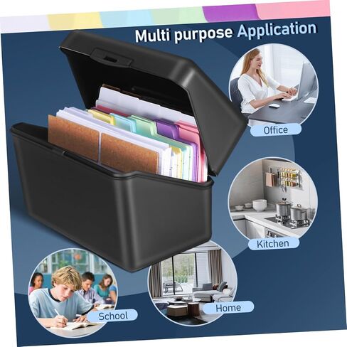 ARTIBETTER 1set Card File Organizer Box Kit Lined Flash Cards Note-taking Papers and Binder for Office and Study Desktop Index Storage in Saudi Arabia