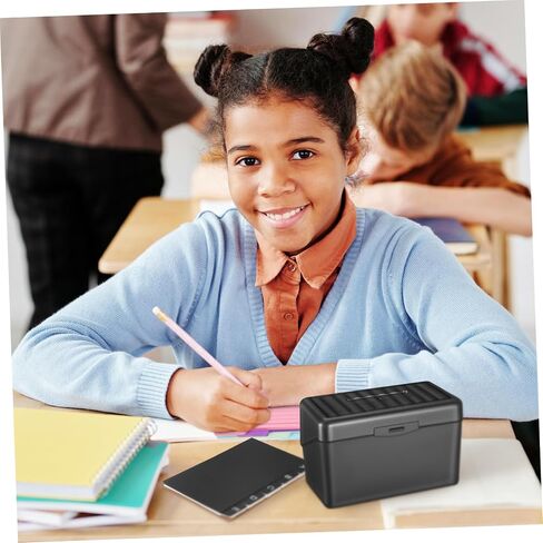 ARTIBETTER 1set Card File Organizer Box Kit Lined Flash Cards Note-taking Papers and Binder for Office and Study Desktop Index Storage in Saudi Arabia