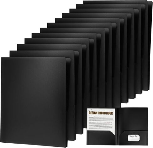 12pcs Document Organizer Folders Dual Pockets and Business Card Slot Versatile File Holders for Important Paperwork Office Use and Academic Purposes in Saudi Arabia