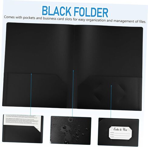 12pcs Document Organizer Folders Dual Pockets and Business Card Slot Versatile File Holders for Important Paperwork Office Use and Academic Purposes in Saudi Arabia