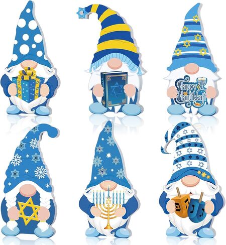 6 Pcs Christmas Tree Wooden Table Decor Buffalo Plaid Cheetah Leopard Print Wooden Table Signs Freestanding Reversible Rustic Wood Centerpiece Tabletop for Xmas Winter Holiday Farmhouse Home Decor in Kuwait