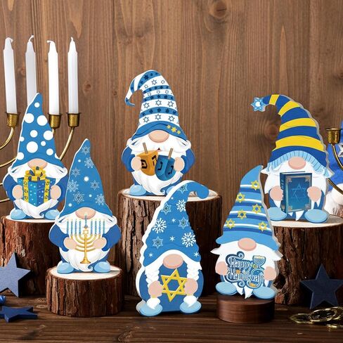 6 Pcs Christmas Tree Wooden Table Decor Buffalo Plaid Cheetah Leopard Print Wooden Table Signs Freestanding Reversible Rustic Wood Centerpiece Tabletop for Xmas Winter Holiday Farmhouse Home Decor in Kuwait