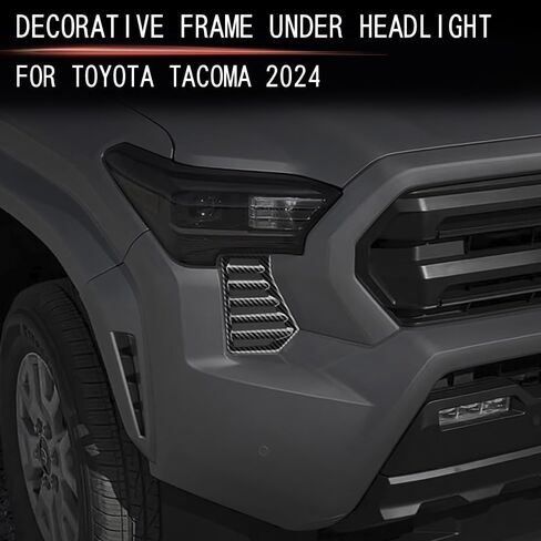 For Toyota Tacoma 2024 2025 2026 Exterior Accessories Front Bumper Side Fog Lamp Light Cover Headlight Trim Frame Grille Decor ABS (Red) in Kuwait