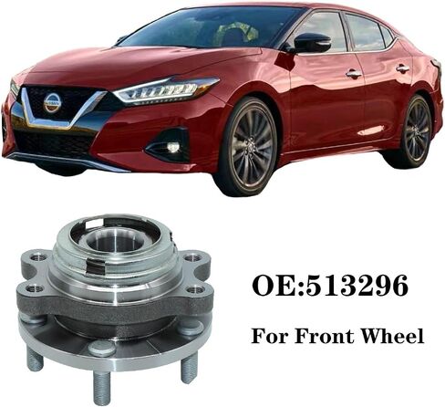 513296 Front Wheel Hub and Bearing Assembly Fit for Nissan Altima 2007-18, Maxima 2009-19, Pathfinder 2013-19, Murano 2009-18, Quest 2011-17, Infiniti QX60 2014-19, JX35 2013 5-Lug in Saudi Arabia