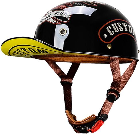 Baseball Motorcycle Helmet DOT Approved Helmets for Adults Motorcycle Half Helmet Universal Hat with Adjustable Quick Release Buckle, Bicycle Cruiser Scooter in Saudi Arabia