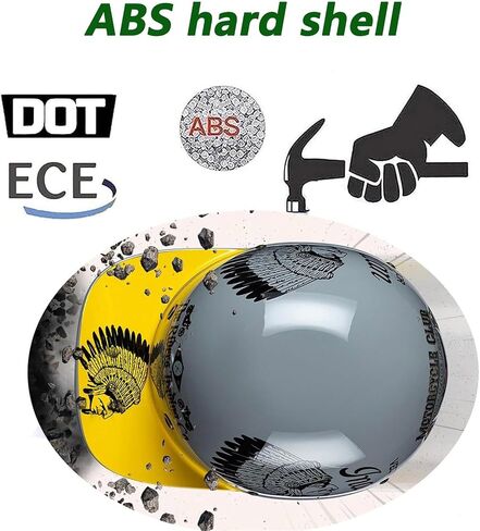 Baseball Motorcycle Helmet DOT Approved Helmets for Adults Motorcycle Half Helmet Universal Hat with Adjustable Quick Release Buckle, Bicycle Cruiser Scooter in Saudi Arabia