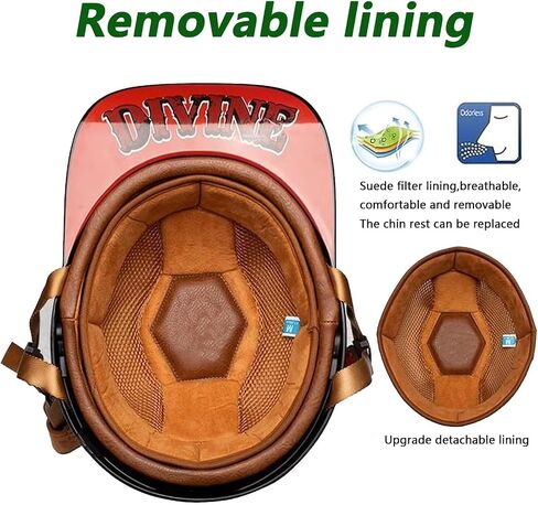 Baseball Motorcycle Helmet DOT Approved Helmets for Adults Motorcycle Half Helmet Universal Hat with Adjustable Quick Release Buckle, Bicycle Cruiser Scooter in Saudi Arabia