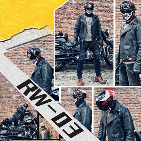 Baseball Motorcycle Helmet DOT Approved Helmets for Adults Motorcycle Half Helmet Universal Hat with Adjustable Quick Release Buckle, Bicycle Cruiser Scooter in Saudi Arabia