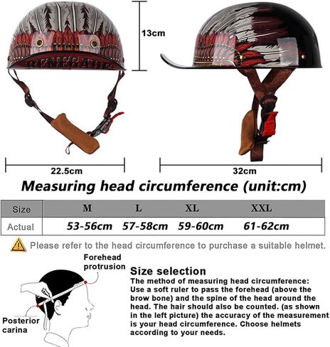 Baseball Motorcycle Helmet DOT Approved Helmets for Adults Motorcycle Half Helmet Universal Hat with Adjustable Quick Release Buckle, Bicycle Cruiser Scooter in Saudi Arabia