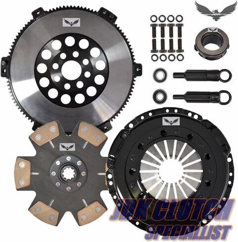 JDK المرحلة 3 مجموعة قابض السباق وعجلة الموازنة الكرومولي متوافقة مع BMW 323i 323is 325i 325is 328i 328is 525i 528i M3 Z3 M Coupe M Roadster E32 E36 E39 S50 S52 S54 M50 M52 in Kuwait