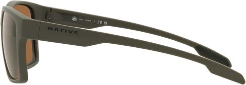 Native Men's XD9041 Breck Square Sunglasses, Matte Smoke Crystal/Blue Mirrored Polarized, 56 mm in Saudi Arabia