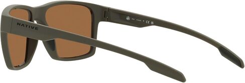 Native Men's XD9041 Breck Square Sunglasses, Matte Smoke Crystal/Blue Mirrored Polarized, 56 mm in Saudi Arabia