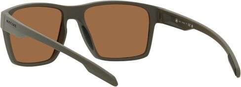 Native Men's XD9041 Breck Square Sunglasses, Matte Smoke Crystal/Blue Mirrored Polarized, 56 mm in Saudi Arabia