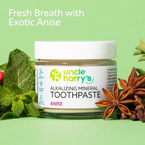 Uncle Harry's Cinnamon Remineralizing Toothpaste | Natural Whitening Toothpaste Freshens Breath & Promotes Enamel | Vegan Fluoride Free Toothpaste in Kuwait