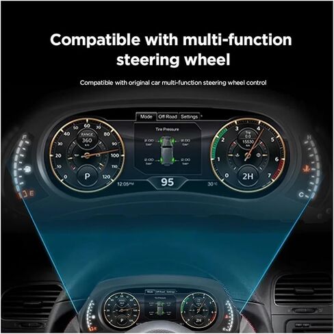 لوحة قيادة Lcd أوتوماتيكية 12.3 بوصة 1920*720 متوافقة مع جيب رانجلر روبيكون 2011-2018 لوحة الأدوات الافتراضية قمرة القيادة in Kuwait