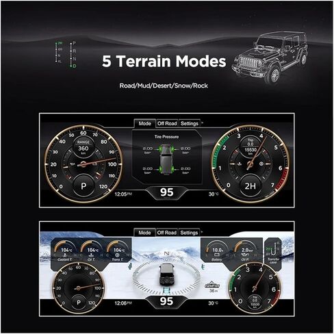 لوحة قيادة Lcd أوتوماتيكية 12.3 بوصة 1920*720 متوافقة مع جيب رانجلر روبيكون 2011-2018 لوحة الأدوات الافتراضية قمرة القيادة in Kuwait