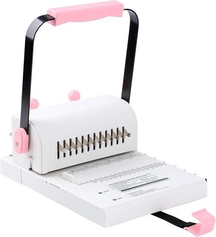 Binding Machine,Book Binder Machine 21-Holes, 450 Sheets,Comb Binding Machine with Starter Kit 100 PCS 3/8'' Comb Binding Spines,Spiral Binding Machine for Letter Size, A4, A5 or Smaller Sizes in Kuwait
