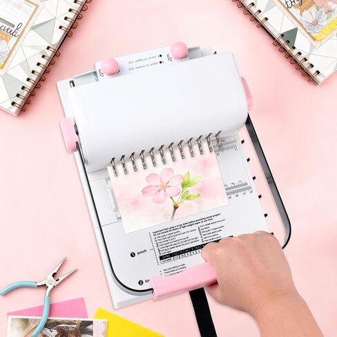 Binding Machine,Book Binder Machine 21-Holes, 450 Sheets,Comb Binding Machine with Starter Kit 100 PCS 3/8'' Comb Binding Spines,Spiral Binding Machine for Letter Size, A4, A5 or Smaller Sizes in Kuwait