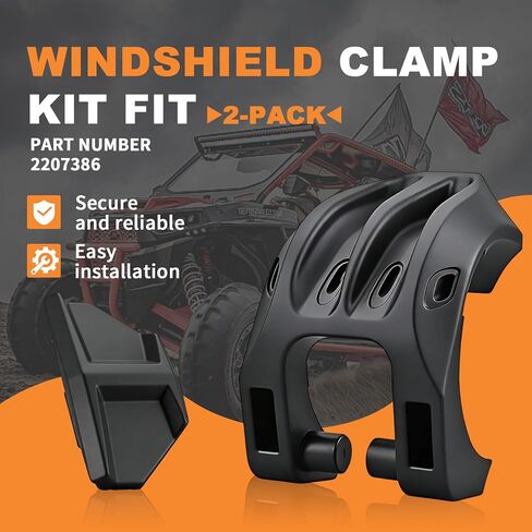 مجموعة مشابك الزجاج الأمامي من Lock & Ride مناسبة لاستبدال Polaris Rzr 2207386، مجموعة مشابك الزجاج الأمامي 2 قطعة in Saudi Arabia
