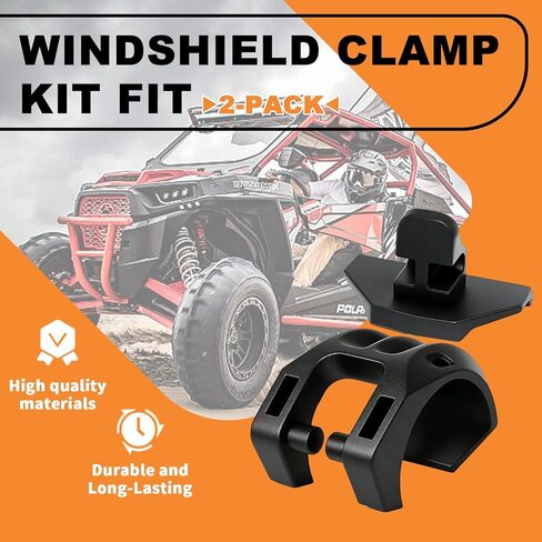 مجموعة مشابك الزجاج الأمامي من Lock & Ride مناسبة لاستبدال Polaris Rzr 2207386، مجموعة مشابك الزجاج الأمامي 2 قطعة in Saudi Arabia